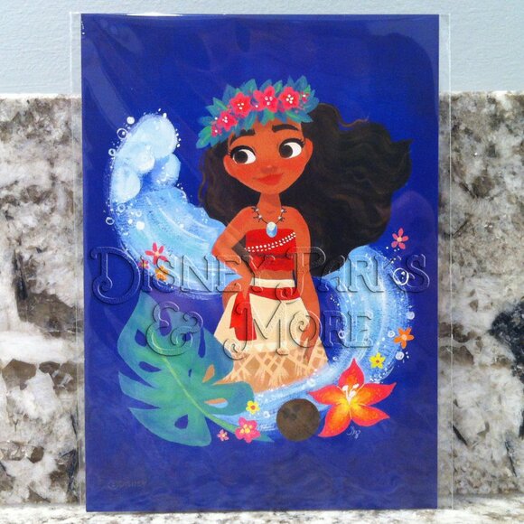 Disney Parks WonderGround Postcard Moana The Ocean and Me 5x7 in Gabby Zapata - Picture 1 of 4